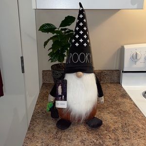 Rae Dunn Halloween 2020 Plush Spooky Gnome holding Cauldron